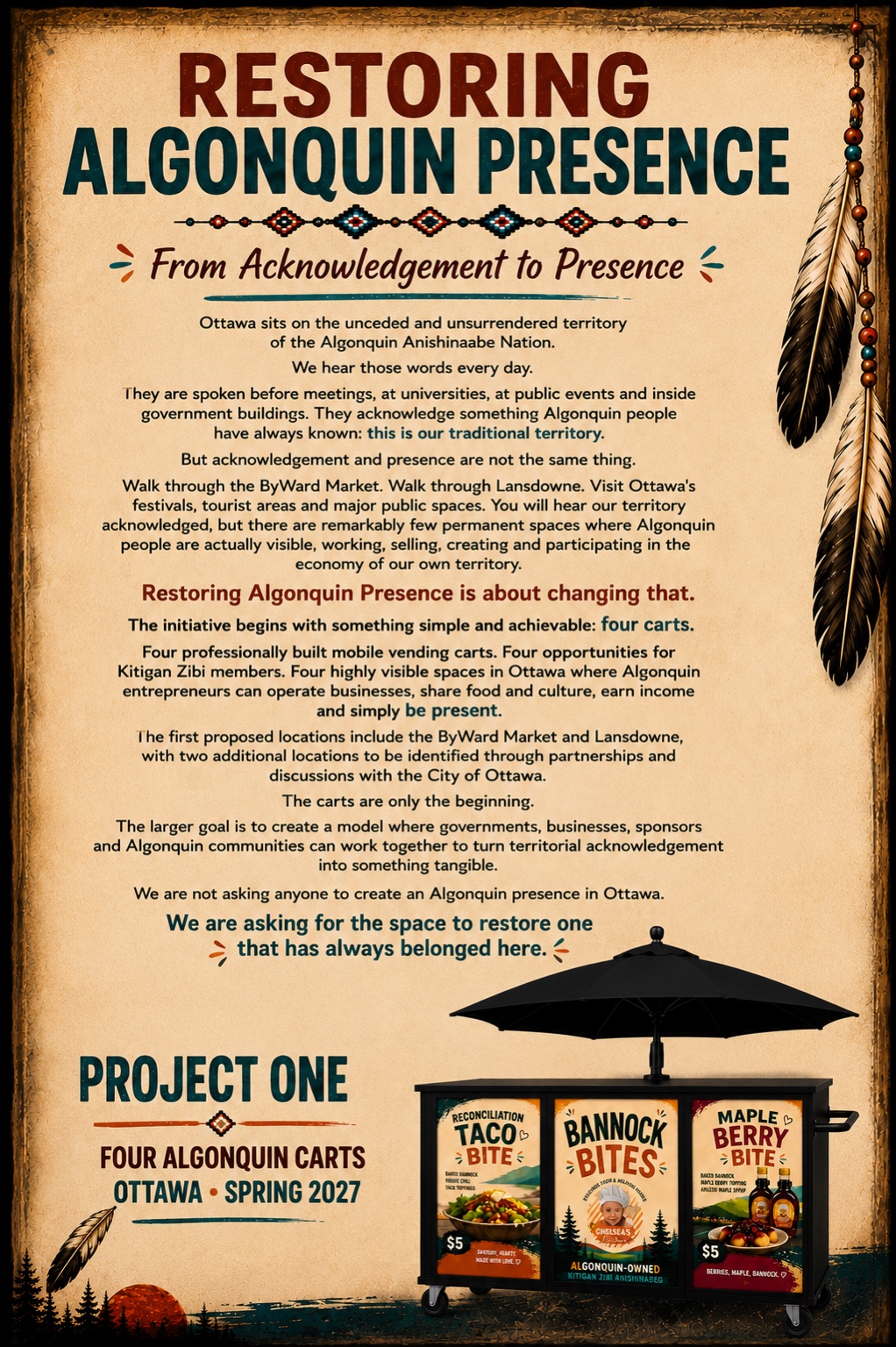 Restoring Algonquin Presence project poster