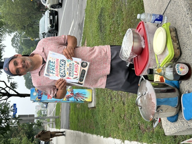 Sharing free Algonquin snacks in Ottawa